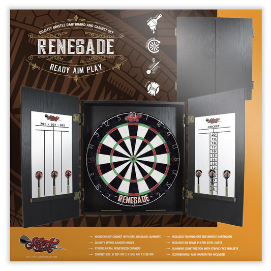 Renegade Dart Board Cabinet Set