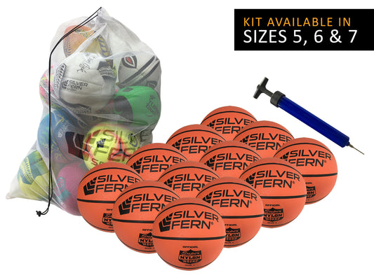 Silver Fern Basketball Kit - 12 Ball