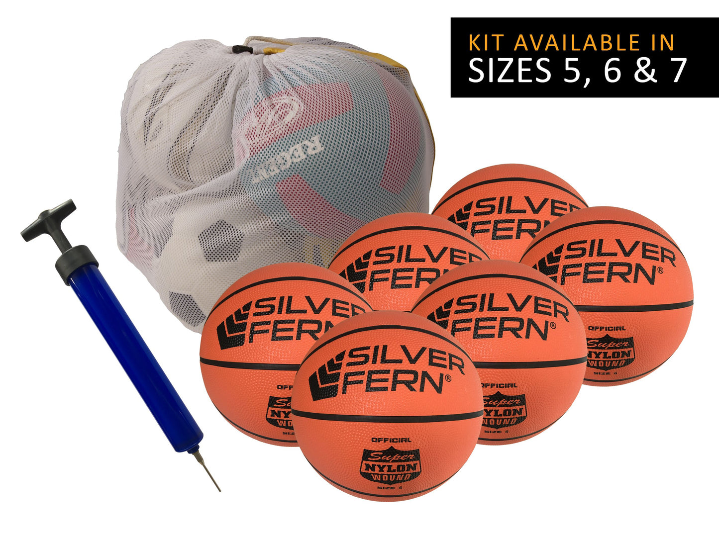 Silver Fern Basketball Kit - 6 Ball