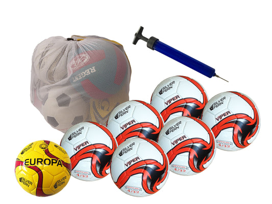 Silver Fern Soccer Ball Kit, sz4 - 7 Ball